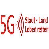The 5G City - Land - Saving lifes logo.