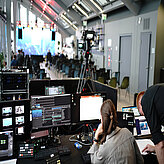A last view over the empty location before entry with the directors area in the front