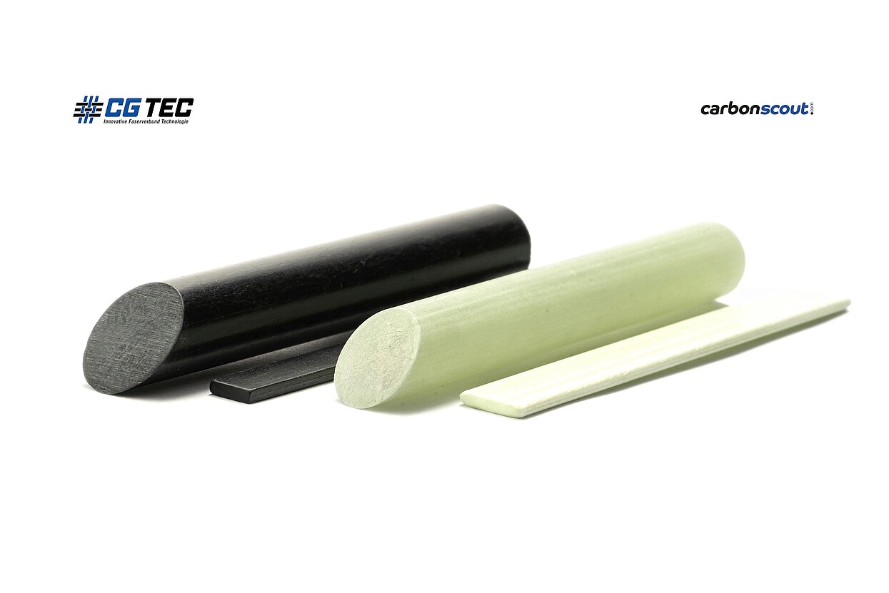 CFK-Carbon und GFK-Glasfaser - Rohre von CG TEC
