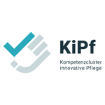Logo mit stilisierter Hand und Häkchen sowie dem Schriftzug 'KiPf Kompetenzcluster innovative Pflege'