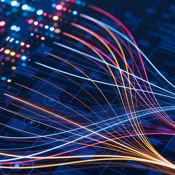 Ein komplexes Netzwerk aus Linien, das die Struktur und Verbindungen innerhalb eines Systems veranschaulicht.