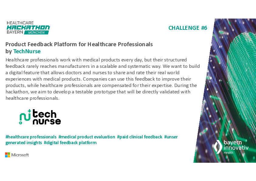 PDF Healthcare Hackathon Challenge 6 Technurse
