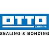 Firmenlogo "Hermann Otto GmbH". Weiße Aufschrift "Otto Chemie" auf blauen Hintergrund mit Untertitel "Sealing & Bonding"