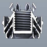 Verschlusskolben Querschnitt