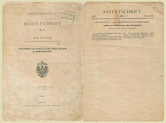 Faksimile der ersten deutschen Patentschrift von 1877