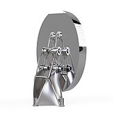 Das topologisch optimierte Design der Spiegelhalterung