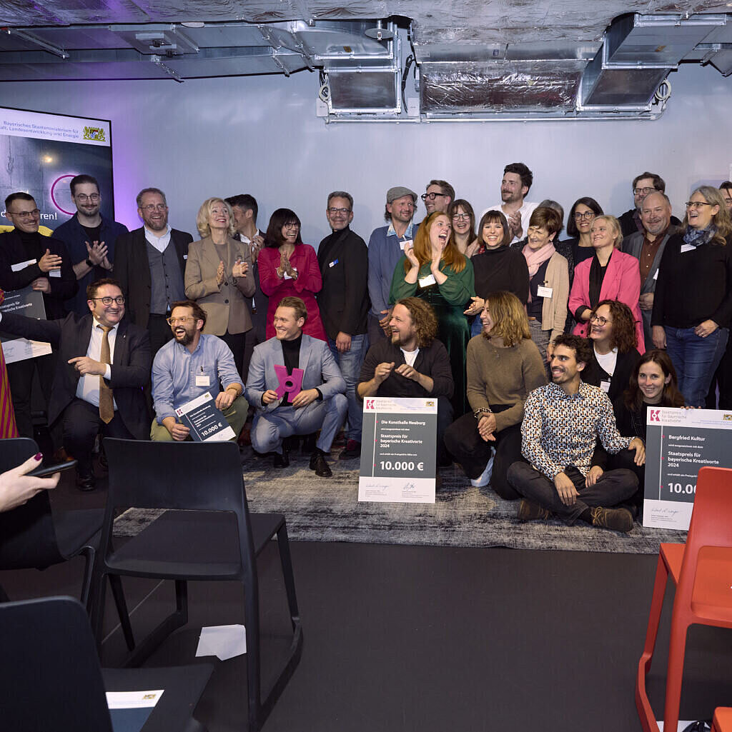 Preisträger mit Staatssekretär Tobias Gotthardt, Bayerisches Staatsministerium für Wirtschaft, Landesentwicklung und Energie