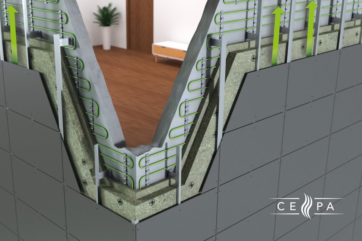 Eine 3D Darstellung der von der Firma TOWERN3000 entwickelten Energiefassade 